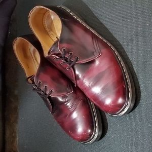 Made in England 90s Cherry Red Rub Off 1461 Oxfords 12UK 13US Mens